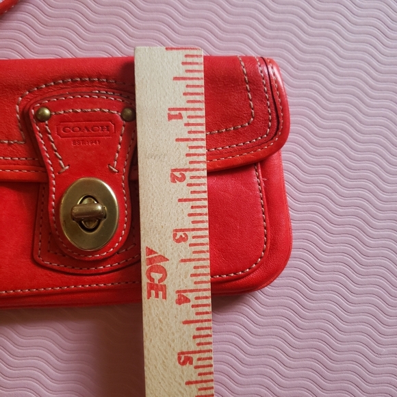 Coach Y2K 65th Anniversary Striped Legacy Lining Gigi Wristlet w Turnlock  Red - Picture 14 of 16